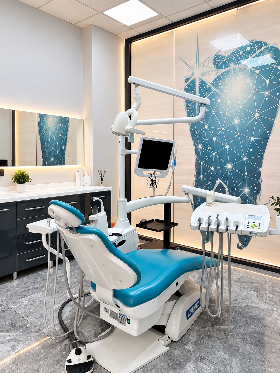 DentaSed kliniğinde dental koltuk ve tedavi ekipmanları
